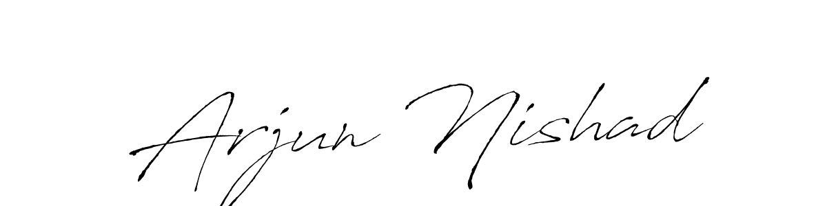 How to make Arjun Nishad name signature. Use Antro_Vectra style for creating short signs online. This is the latest handwritten sign. Arjun Nishad signature style 6 images and pictures png