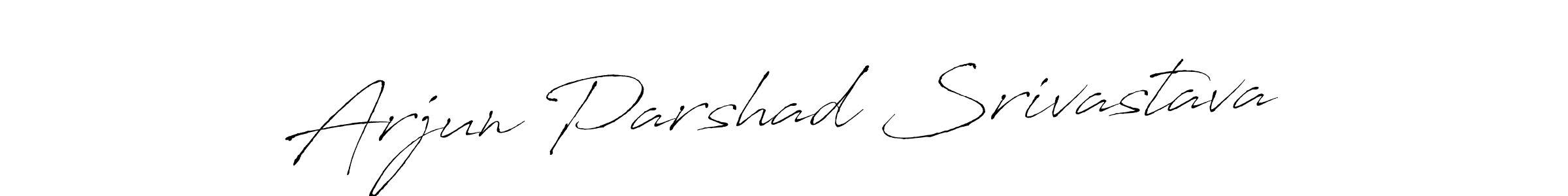 Make a beautiful signature design for name Arjun Parshad Srivastava. With this signature (Antro_Vectra) style, you can create a handwritten signature for free. Arjun Parshad Srivastava signature style 6 images and pictures png