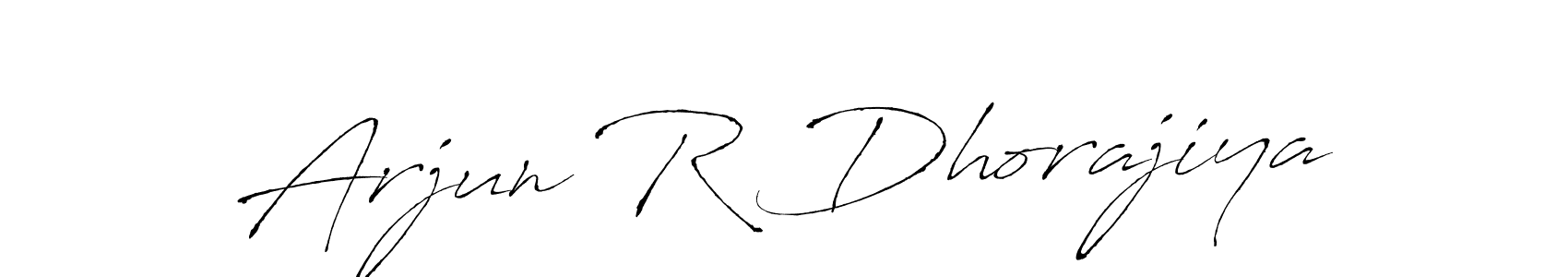 How to make Arjun R Dhorajiya signature? Antro_Vectra is a professional autograph style. Create handwritten signature for Arjun R Dhorajiya name. Arjun R Dhorajiya signature style 6 images and pictures png