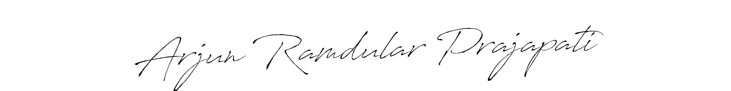 Arjun Ramdular Prajapati stylish signature style. Best Handwritten Sign (Antro_Vectra) for my name. Handwritten Signature Collection Ideas for my name Arjun Ramdular Prajapati. Arjun Ramdular Prajapati signature style 6 images and pictures png