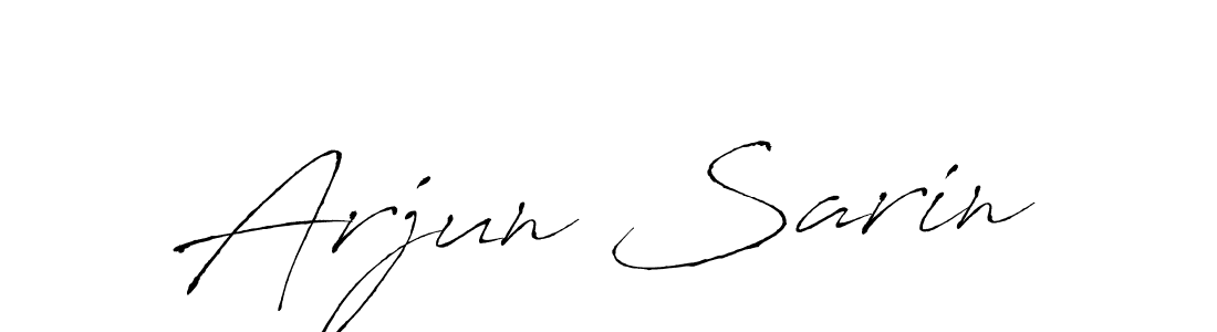 How to make Arjun Sarin name signature. Use Antro_Vectra style for creating short signs online. This is the latest handwritten sign. Arjun Sarin signature style 6 images and pictures png