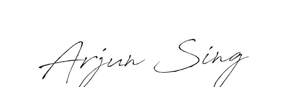 Make a beautiful signature design for name Arjun Sing. With this signature (Antro_Vectra) style, you can create a handwritten signature for free. Arjun Sing signature style 6 images and pictures png