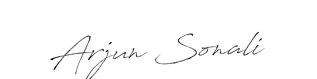 Design your own signature with our free online signature maker. With this signature software, you can create a handwritten (Antro_Vectra) signature for name Arjun Sonali. Arjun Sonali signature style 6 images and pictures png