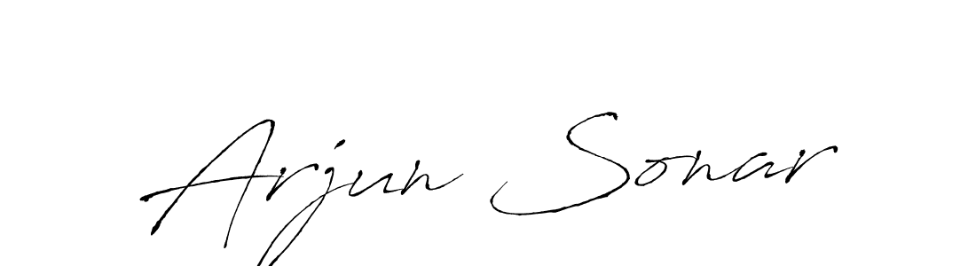 Make a beautiful signature design for name Arjun Sonar. With this signature (Antro_Vectra) style, you can create a handwritten signature for free. Arjun Sonar signature style 6 images and pictures png