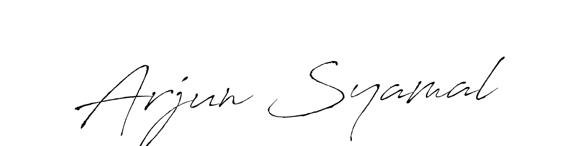 It looks lik you need a new signature style for name Arjun Syamal. Design unique handwritten (Antro_Vectra) signature with our free signature maker in just a few clicks. Arjun Syamal signature style 6 images and pictures png