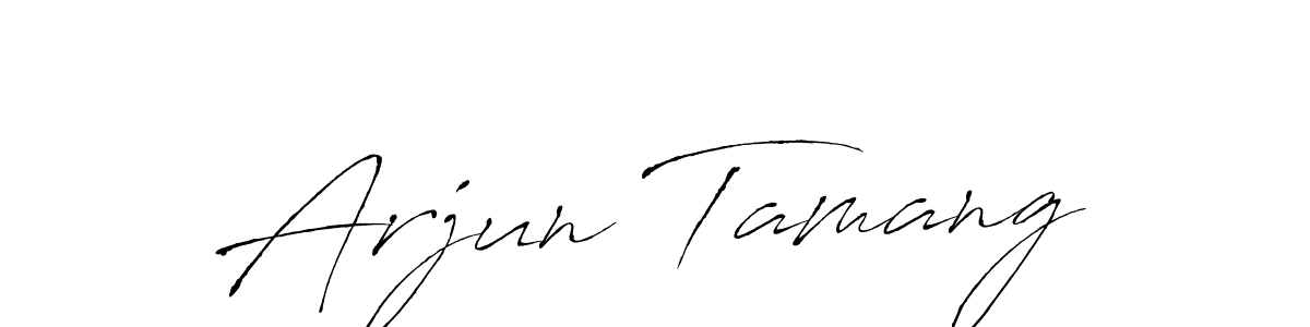 How to make Arjun Tamang name signature. Use Antro_Vectra style for creating short signs online. This is the latest handwritten sign. Arjun Tamang signature style 6 images and pictures png