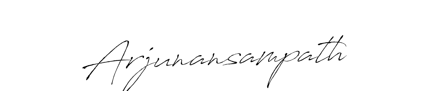 Design your own signature with our free online signature maker. With this signature software, you can create a handwritten (Antro_Vectra) signature for name Arjunansampath. Arjunansampath signature style 6 images and pictures png