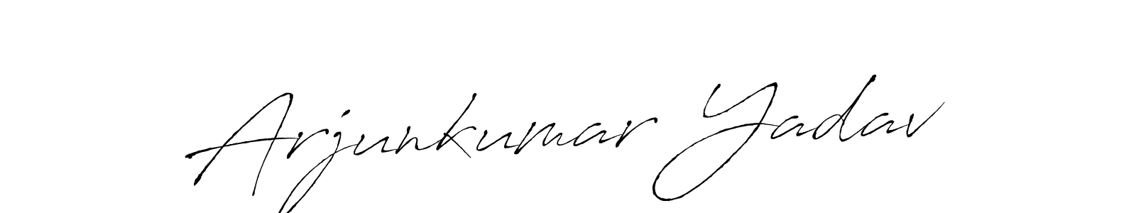 How to make Arjunkumar Yadav signature? Antro_Vectra is a professional autograph style. Create handwritten signature for Arjunkumar Yadav name. Arjunkumar Yadav signature style 6 images and pictures png