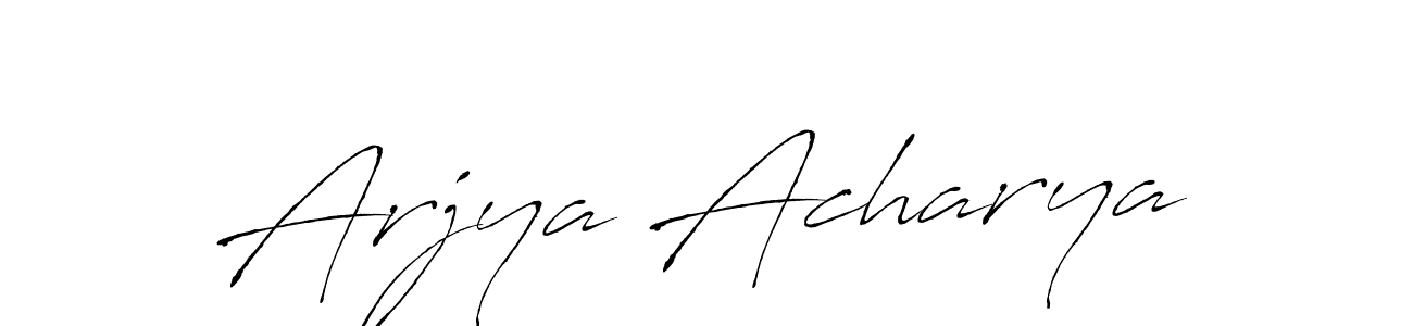 Also You can easily find your signature by using the search form. We will create Arjya Acharya name handwritten signature images for you free of cost using Antro_Vectra sign style. Arjya Acharya signature style 6 images and pictures png