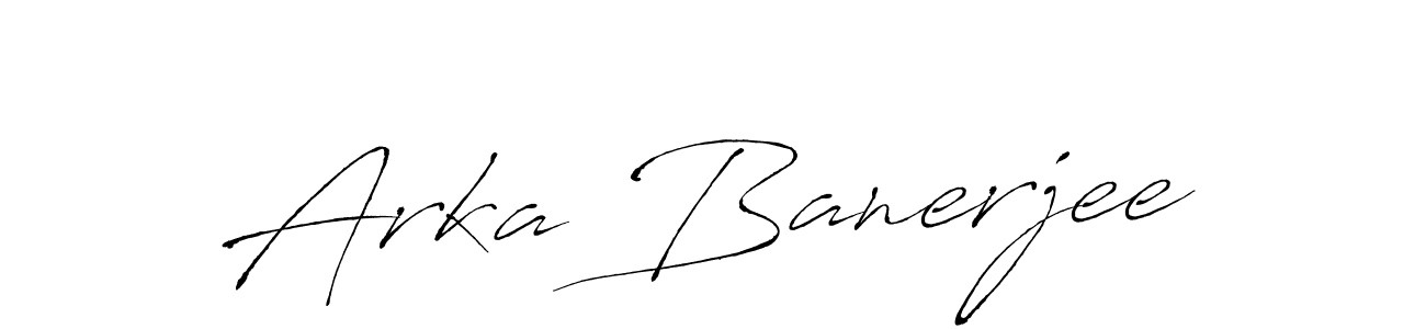 How to make Arka Banerjee name signature. Use Antro_Vectra style for creating short signs online. This is the latest handwritten sign. Arka Banerjee signature style 6 images and pictures png