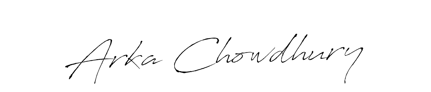 Antro_Vectra is a professional signature style that is perfect for those who want to add a touch of class to their signature. It is also a great choice for those who want to make their signature more unique. Get Arka Chowdhury name to fancy signature for free. Arka Chowdhury signature style 6 images and pictures png