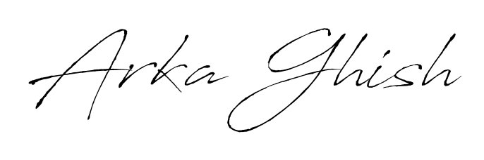 Achieve flawless digital penmanship with Arka Ghish name in Antro_Vectra font. The perfect tool for creating online signatures. Arka Ghish signature style 6 images and pictures png