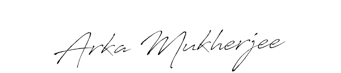 Make a beautiful signature design for name Arka Mukherjee. With this signature (Antro_Vectra) style, you can create a handwritten signature for free. Arka Mukherjee signature style 6 images and pictures png