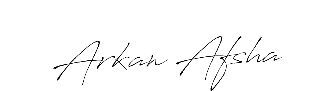 Create a beautiful signature design for name Arkan Afsha. With this signature (Antro_Vectra) fonts, you can make a handwritten signature for free. Arkan Afsha signature style 6 images and pictures png