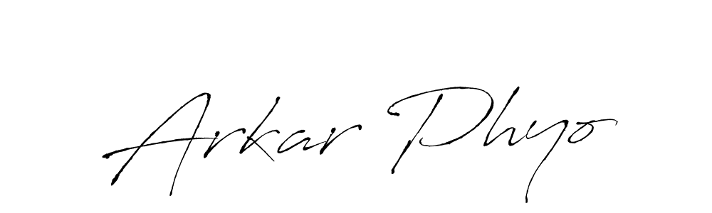 Also You can easily find your signature by using the search form. We will create Arkar Phyo name handwritten signature images for you free of cost using Antro_Vectra sign style. Arkar Phyo signature style 6 images and pictures png