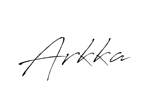 Make a beautiful signature design for name Arkka. With this signature (Antro_Vectra) style, you can create a handwritten signature for free. Arkka signature style 6 images and pictures png