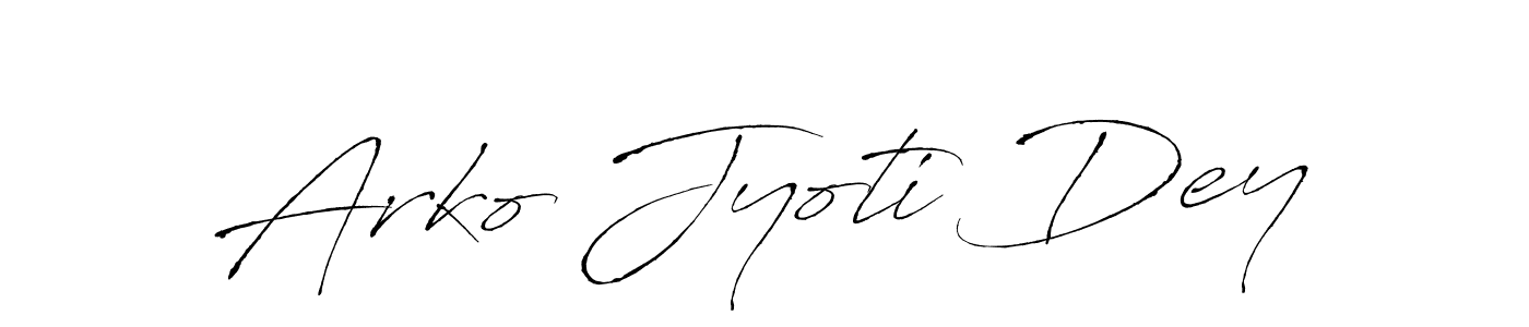 Antro_Vectra is a professional signature style that is perfect for those who want to add a touch of class to their signature. It is also a great choice for those who want to make their signature more unique. Get Arko Jyoti Dey name to fancy signature for free. Arko Jyoti Dey signature style 6 images and pictures png