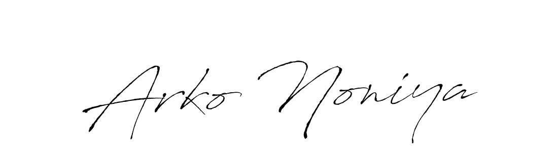 Design your own signature with our free online signature maker. With this signature software, you can create a handwritten (Antro_Vectra) signature for name Arko Noniya. Arko Noniya signature style 6 images and pictures png