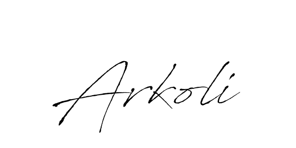 How to make Arkoli name signature. Use Antro_Vectra style for creating short signs online. This is the latest handwritten sign. Arkoli signature style 6 images and pictures png