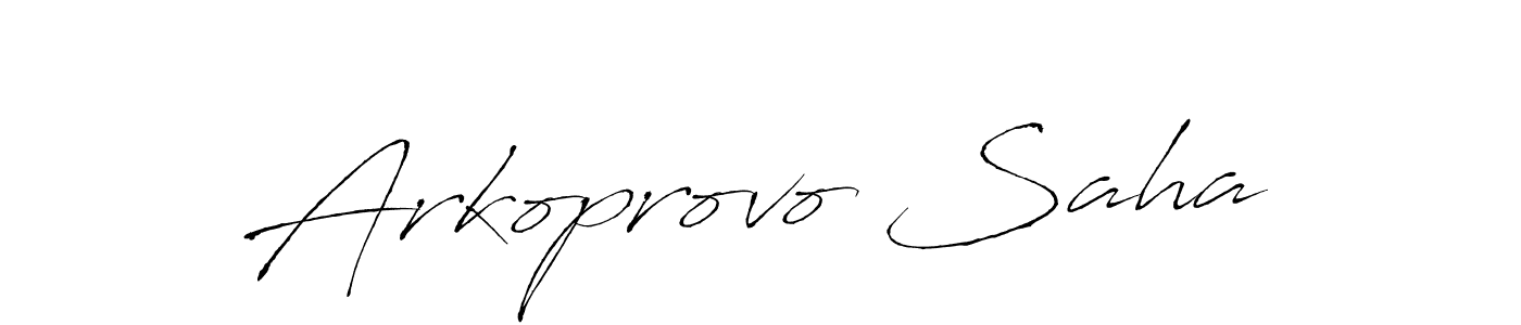 Also You can easily find your signature by using the search form. We will create Arkoprovo Saha name handwritten signature images for you free of cost using Antro_Vectra sign style. Arkoprovo Saha signature style 6 images and pictures png