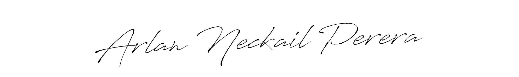 This is the best signature style for the Arlan Neckail Perera name. Also you like these signature font (Antro_Vectra). Mix name signature. Arlan Neckail Perera signature style 6 images and pictures png