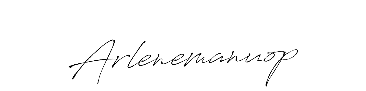 How to make Arlenemanuop name signature. Use Antro_Vectra style for creating short signs online. This is the latest handwritten sign. Arlenemanuop signature style 6 images and pictures png