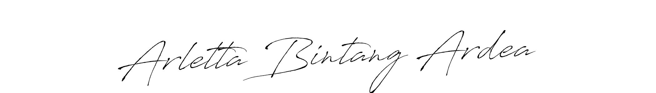 Create a beautiful signature design for name Arletta Bintang Ardea. With this signature (Antro_Vectra) fonts, you can make a handwritten signature for free. Arletta Bintang Ardea signature style 6 images and pictures png