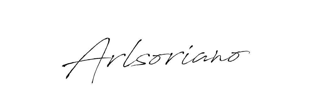 The best way (Antro_Vectra) to make a short signature is to pick only two or three words in your name. The name Arlsoriano include a total of six letters. For converting this name. Arlsoriano signature style 6 images and pictures png