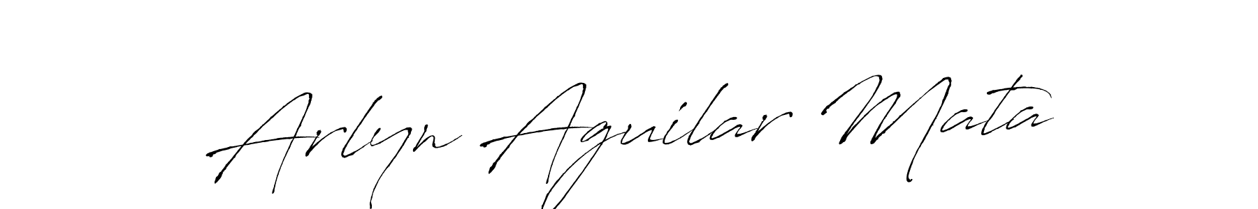 Create a beautiful signature design for name Arlyn Aguilar Mata. With this signature (Antro_Vectra) fonts, you can make a handwritten signature for free. Arlyn Aguilar Mata signature style 6 images and pictures png