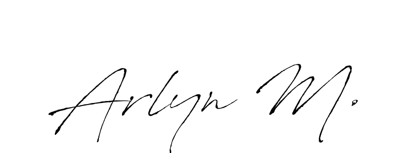 Antro_Vectra is a professional signature style that is perfect for those who want to add a touch of class to their signature. It is also a great choice for those who want to make their signature more unique. Get Arlyn M. name to fancy signature for free. Arlyn M. signature style 6 images and pictures png