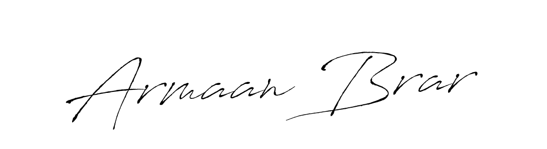 Make a beautiful signature design for name Armaan Brar. With this signature (Antro_Vectra) style, you can create a handwritten signature for free. Armaan Brar signature style 6 images and pictures png