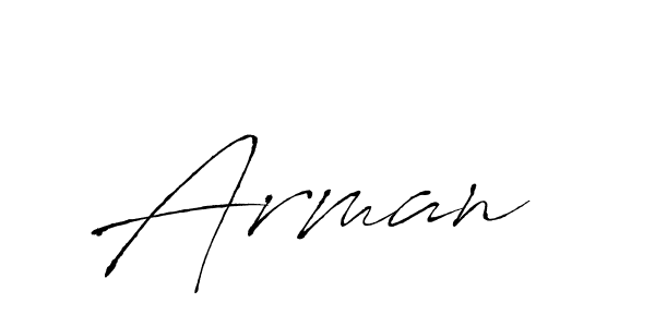 Design your own signature with our free online signature maker. With this signature software, you can create a handwritten (Antro_Vectra) signature for name Arman . Arman  signature style 6 images and pictures png