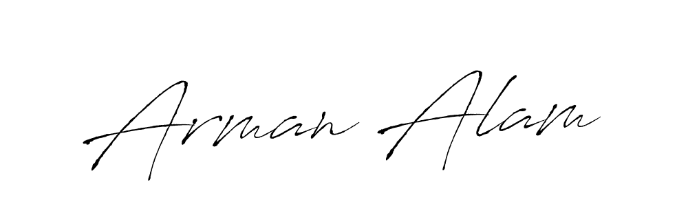Arman Alam stylish signature style. Best Handwritten Sign (Antro_Vectra) for my name. Handwritten Signature Collection Ideas for my name Arman Alam. Arman Alam signature style 6 images and pictures png