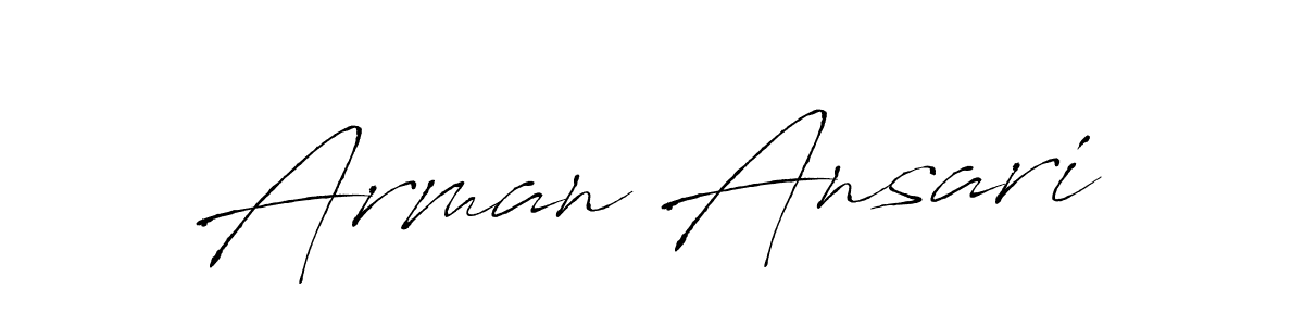 Make a beautiful signature design for name Arman Ansari. With this signature (Antro_Vectra) style, you can create a handwritten signature for free. Arman Ansari signature style 6 images and pictures png