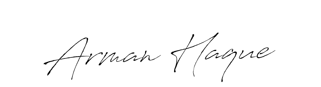 Create a beautiful signature design for name Arman Haque. With this signature (Antro_Vectra) fonts, you can make a handwritten signature for free. Arman Haque signature style 6 images and pictures png