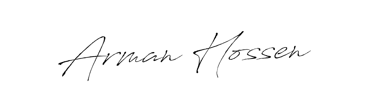 The best way (Antro_Vectra) to make a short signature is to pick only two or three words in your name. The name Arman Hossen include a total of six letters. For converting this name. Arman Hossen signature style 6 images and pictures png