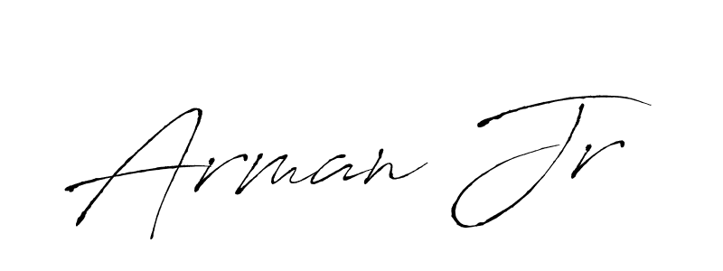 Design your own signature with our free online signature maker. With this signature software, you can create a handwritten (Antro_Vectra) signature for name Arman Jr. Arman Jr signature style 6 images and pictures png
