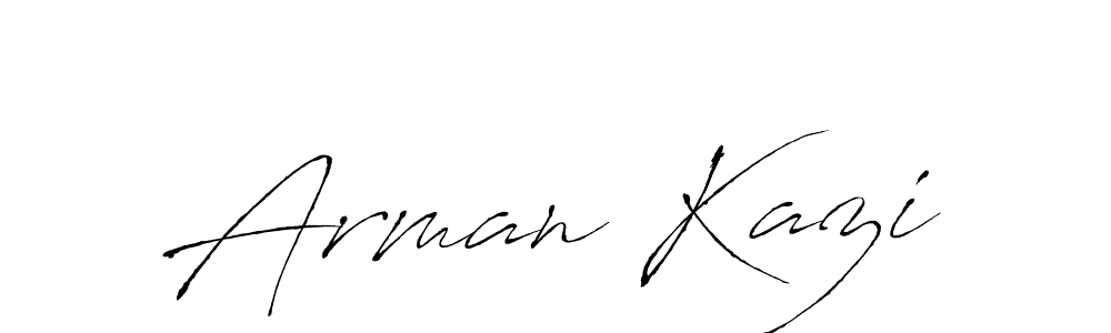 Use a signature maker to create a handwritten signature online. With this signature software, you can design (Antro_Vectra) your own signature for name Arman Kazi. Arman Kazi signature style 6 images and pictures png