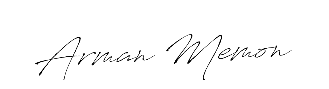 The best way (Antro_Vectra) to make a short signature is to pick only two or three words in your name. The name Arman Memon include a total of six letters. For converting this name. Arman Memon signature style 6 images and pictures png