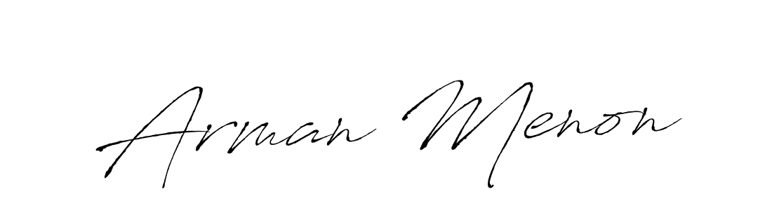 You can use this online signature creator to create a handwritten signature for the name Arman Menon. This is the best online autograph maker. Arman Menon signature style 6 images and pictures png