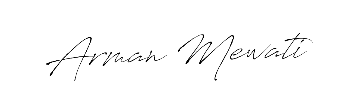 Also You can easily find your signature by using the search form. We will create Arman Mewati name handwritten signature images for you free of cost using Antro_Vectra sign style. Arman Mewati signature style 6 images and pictures png