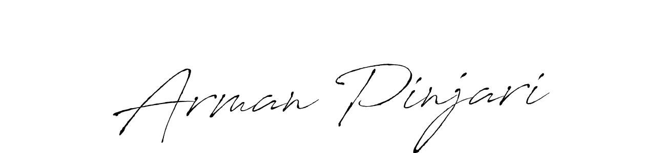 Design your own signature with our free online signature maker. With this signature software, you can create a handwritten (Antro_Vectra) signature for name Arman Pinjari. Arman Pinjari signature style 6 images and pictures png