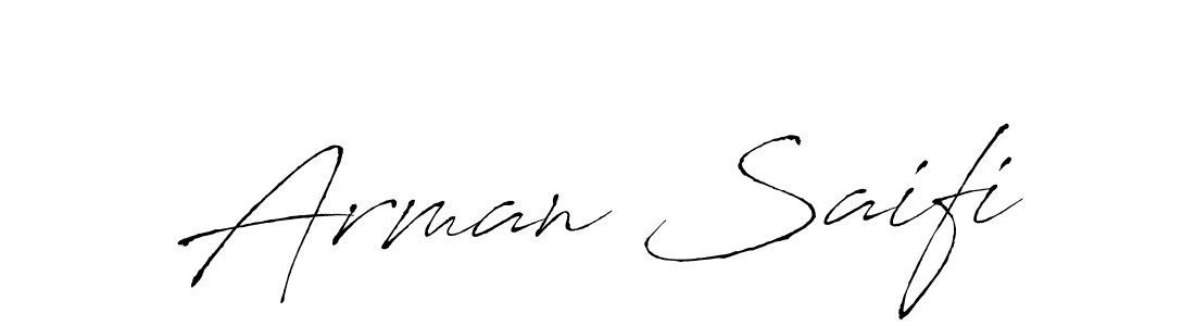 Use a signature maker to create a handwritten signature online. With this signature software, you can design (Antro_Vectra) your own signature for name Arman Saifi. Arman Saifi signature style 6 images and pictures png