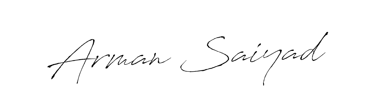 Use a signature maker to create a handwritten signature online. With this signature software, you can design (Antro_Vectra) your own signature for name Arman Saiyad. Arman Saiyad signature style 6 images and pictures png