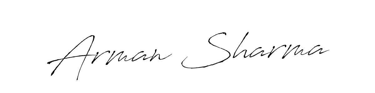 Arman Sharma stylish signature style. Best Handwritten Sign (Antro_Vectra) for my name. Handwritten Signature Collection Ideas for my name Arman Sharma. Arman Sharma signature style 6 images and pictures png