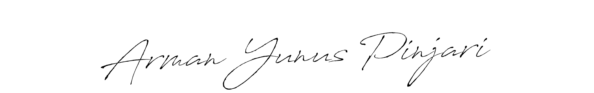 How to make Arman Yunus Pinjari signature? Antro_Vectra is a professional autograph style. Create handwritten signature for Arman Yunus Pinjari name. Arman Yunus Pinjari signature style 6 images and pictures png