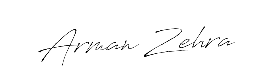 Design your own signature with our free online signature maker. With this signature software, you can create a handwritten (Antro_Vectra) signature for name Arman Zehra. Arman Zehra signature style 6 images and pictures png