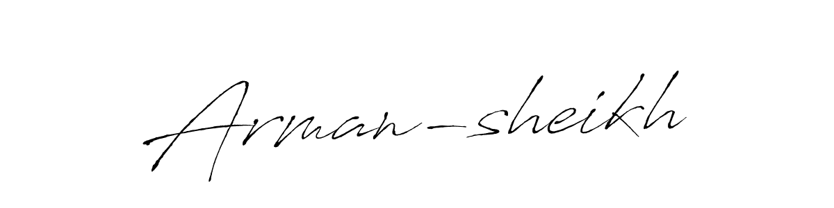 Design your own signature with our free online signature maker. With this signature software, you can create a handwritten (Antro_Vectra) signature for name Arman-sheikh. Arman-sheikh signature style 6 images and pictures png