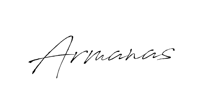 Design your own signature with our free online signature maker. With this signature software, you can create a handwritten (Antro_Vectra) signature for name Armanas. Armanas signature style 6 images and pictures png