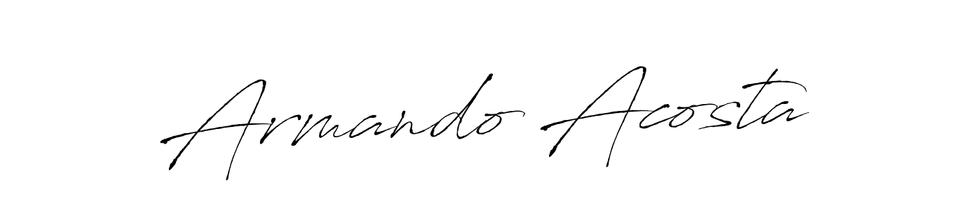 Design your own signature with our free online signature maker. With this signature software, you can create a handwritten (Antro_Vectra) signature for name Armando Acosta. Armando Acosta signature style 6 images and pictures png